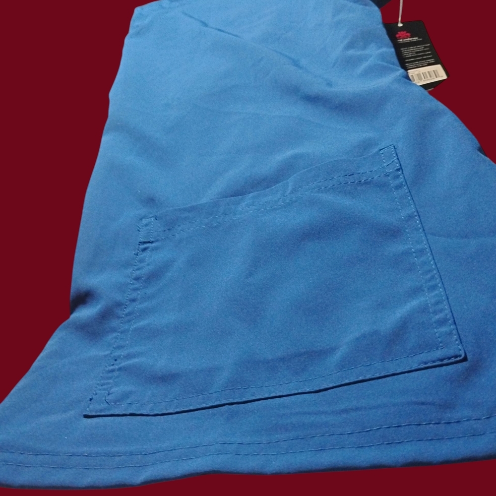 Blue Women's Scrub Top - Picture 4 of 6